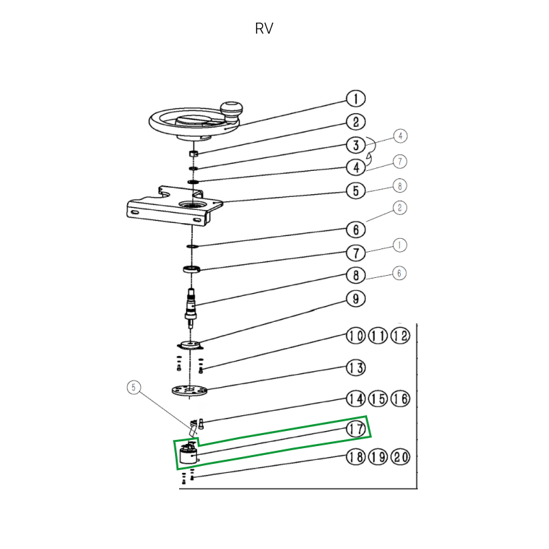 Датчик рулевого управления для ричтрака RV (5V)